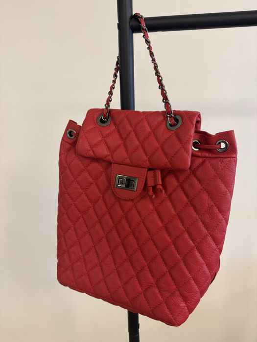 Кожена капитонирана раница Antonia Moretti