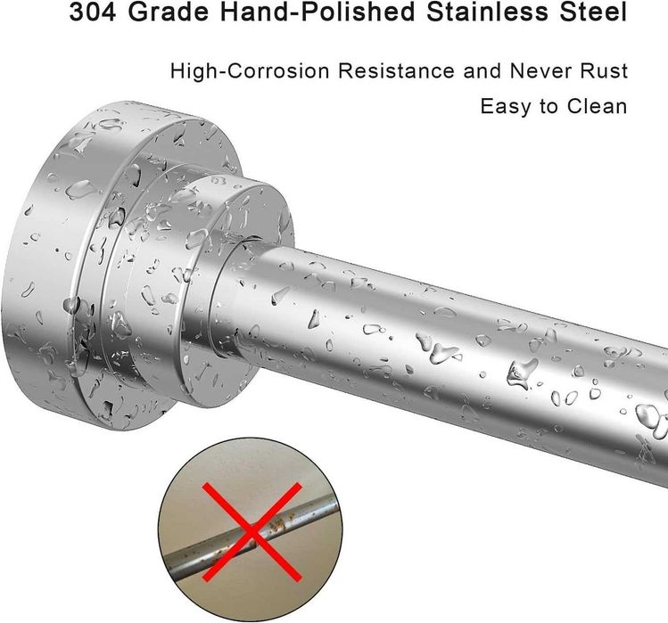 НОВИ! Телескопични корнизи за баня, различни размери и цветове