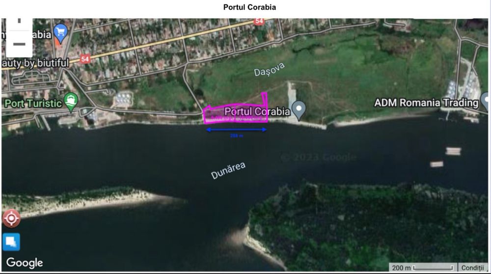 Teren in Portul Corabia - cu deschidere la Dunare