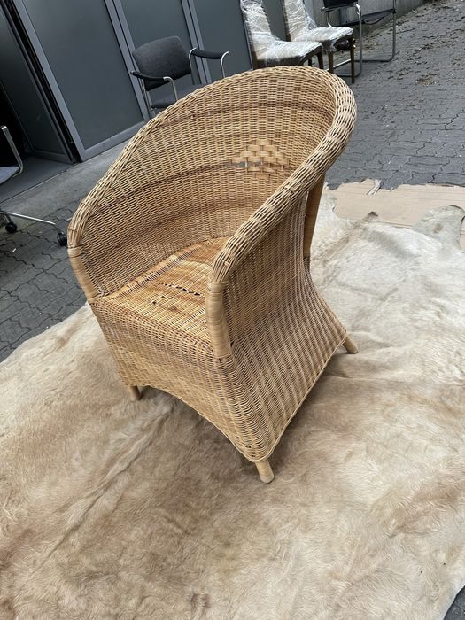 Fotoliu Rattan Natural - Stil Boho / Vintage - Stare Bună