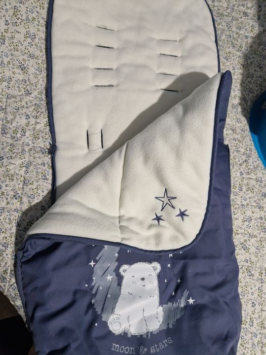 Чувалче за бебешка количка KikkaBoo Polar - Bear, тъмно синьо