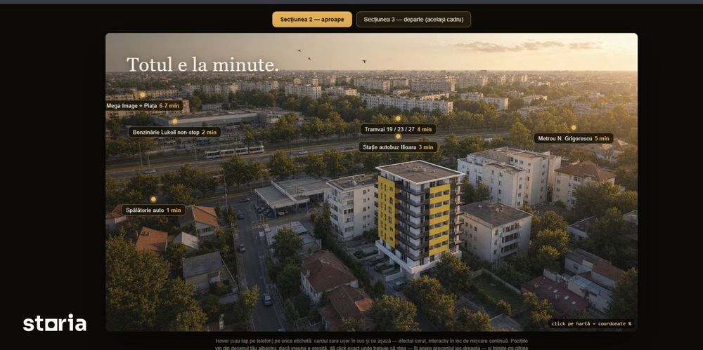 2 camere, 49 mp, 500 m metrou Nicolae Grigorescu (Ilioara), Park Lake