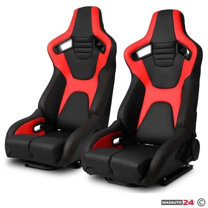 Спортни седалки 1095 черно/червено жълто за кола автомобил МПС спортен интериор тунинг