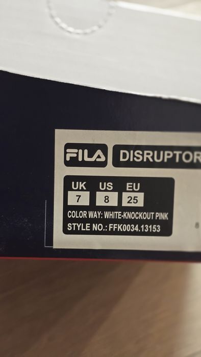 Маратонки fila 25 номер