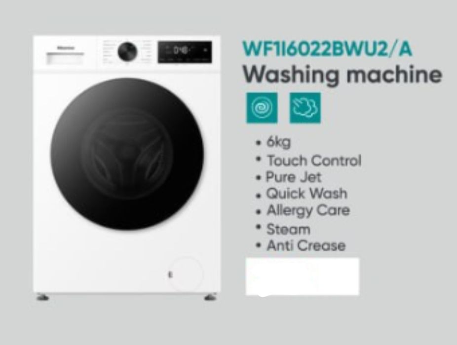 Стиральная машина/Стиралка Hisense/Invertor system/6kg/+ доставка