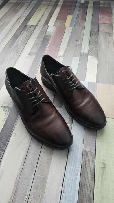 Pantofi Escudo piele maro inchis marimea 40