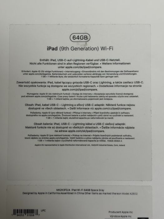 Apple iPad 9 64gb WiFi NOU