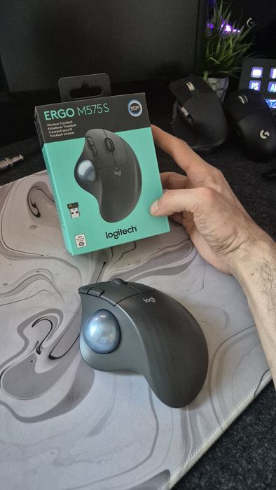 Mouse Logitech ERGO M575S Wireless, Nou, desigilat.