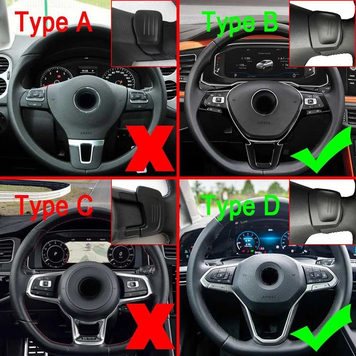 Extensii Padele Volan Model Mare VW Golf 7 8 Jetta Passat Tiguan Polo