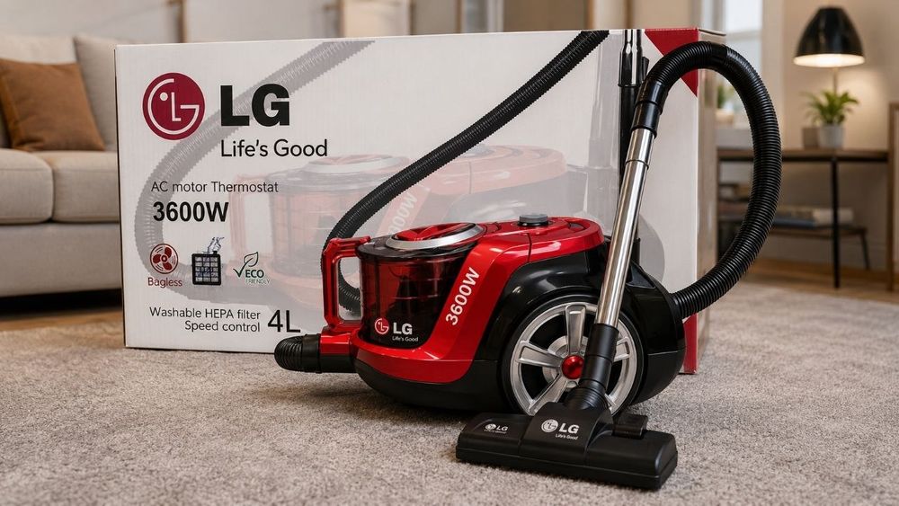 LG Пилесос  3600W 4 литрли HAPA филтрли Арзон нархда! Оптомга скидка б