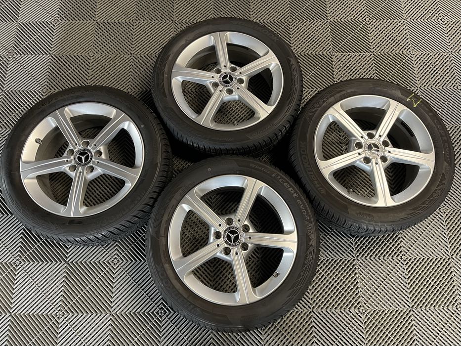 Jante Roți 17 Mercedes A B CLA Class W118 W177 W247 Anvelope 205 55 17 M+S allseason iarna