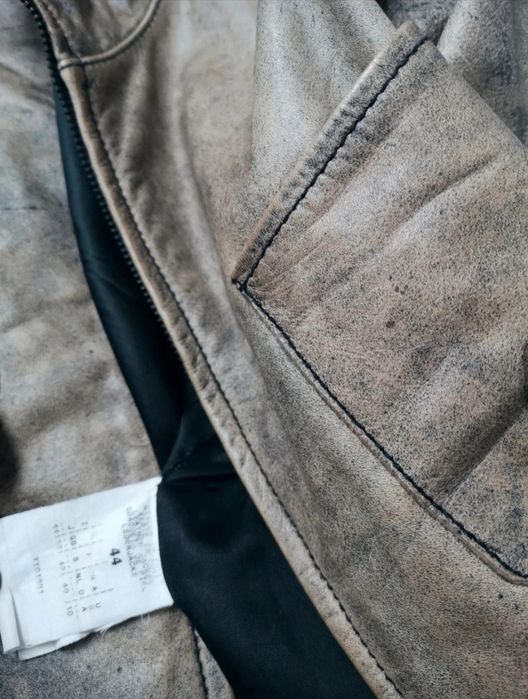 Jacheta Max&Co piele naturala cu efect distressed