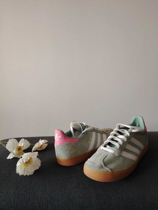 Маратонки Adidas Gazelle 35 номер минт зелени с розово