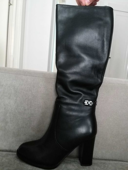 Сапоги еврозима кожаные новые