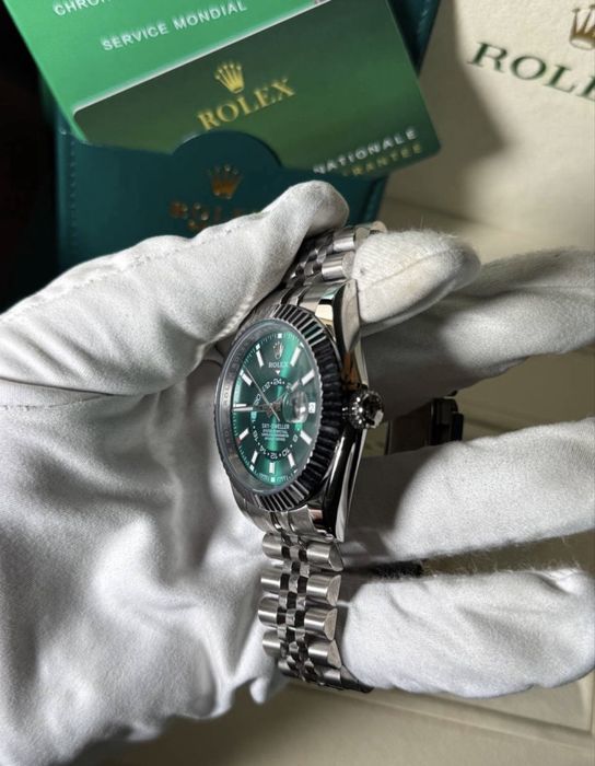 Rolex sky-dweller green dial men