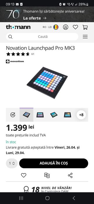 Novation Launchpad Pro MK3 midi controler schela lumini
