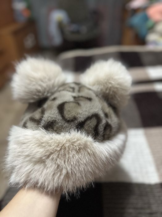 Шапка леопард с ушками новая