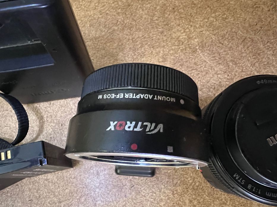 Canon m50 mark i + kit lens + 50mm EF lens + Vitrox EF adapter