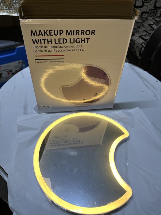 LED зеркало настольное с подсветкой