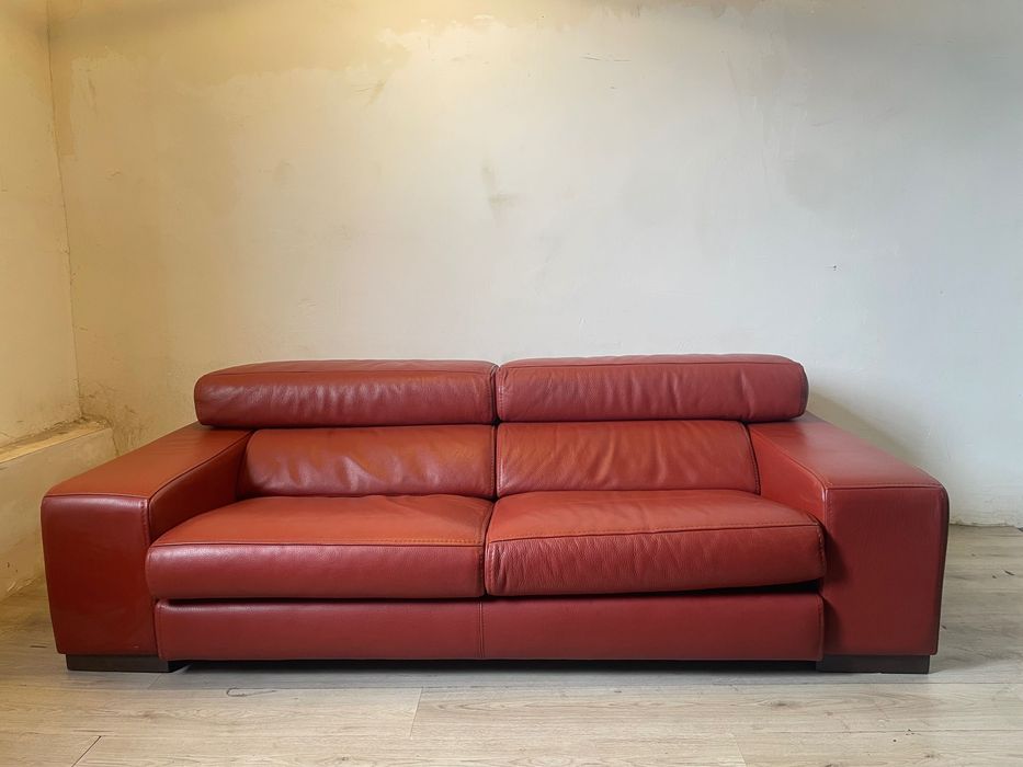 Кожени дивани*БЕЗПЛАТЕН ТРАНСПОРТ*за цялата страна-Оранжев диван