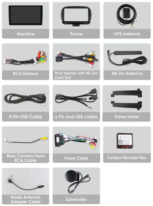 Мултимедия 9″ Android 14 за FIAT 500X 14-22г CARPLAY навигация DSP