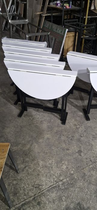 Стол трансформер круглый! Yig'iluvchan stol dumaloq loft. 80-160смгача