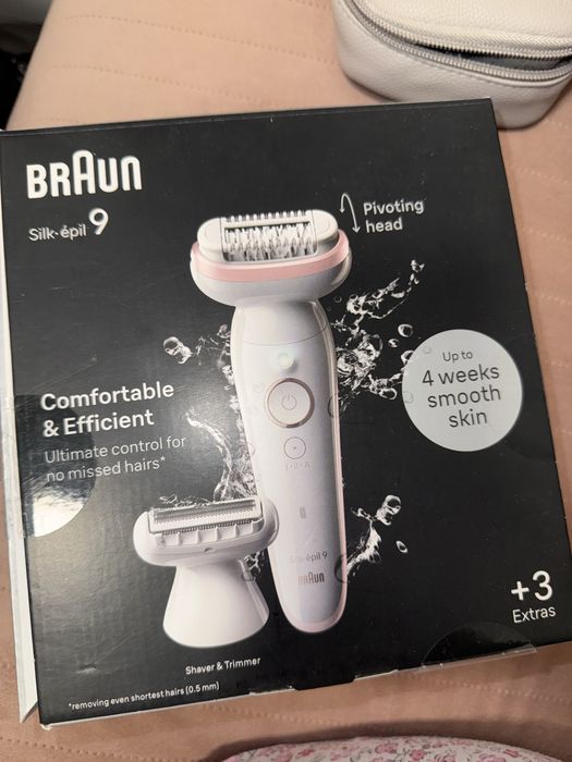 Epilator BRAUN Silk-epil 9 SES9-030, 40 pensete, 2 viteze, 3 accesorii