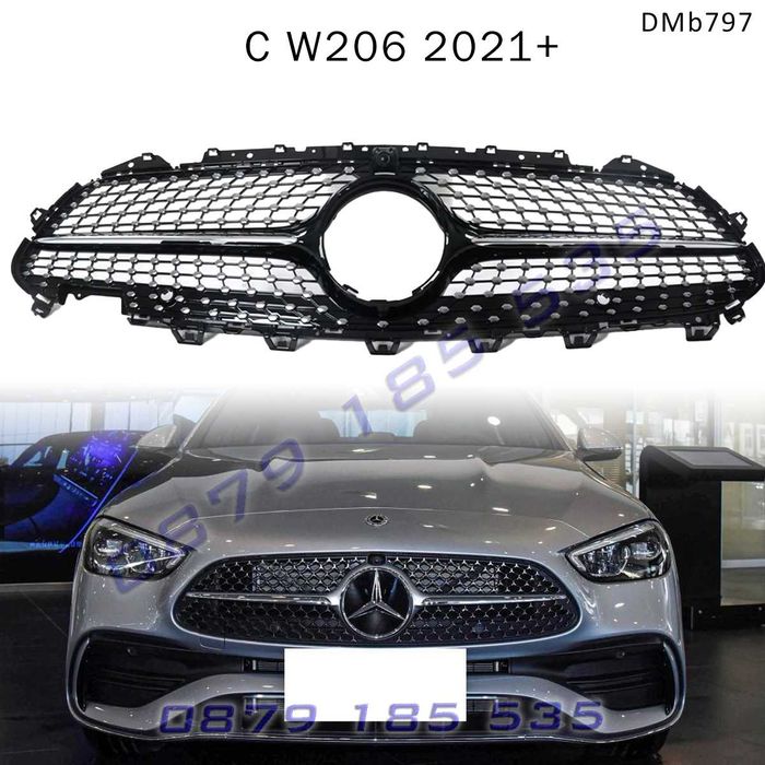 Предна решетка Диамант Mercedes W206 C Class мерцедес грил ц класа 21+