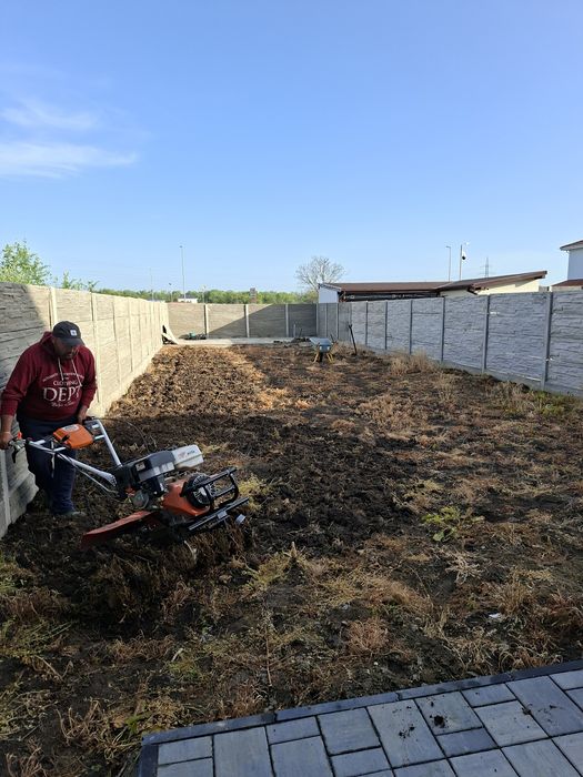Sap grădini cu motocultor tai iarba