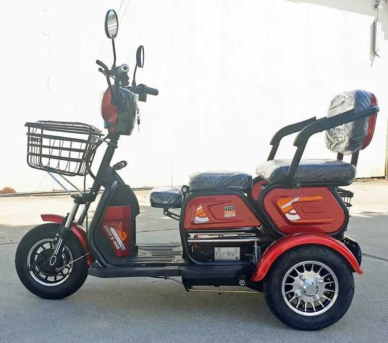 ПРОМОЦИЯ -Триместна триколка 48В 20 АЧ батерия M19 с 1000 вата мотор