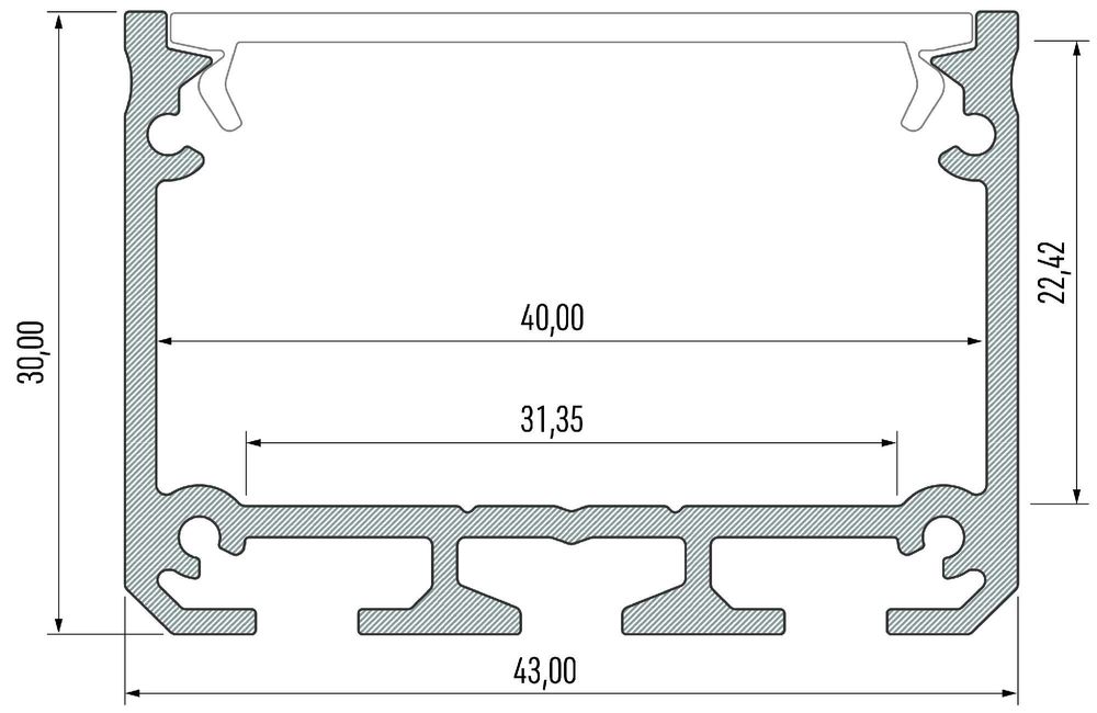 Современные подвесные профиля Lumines Iledo 2м