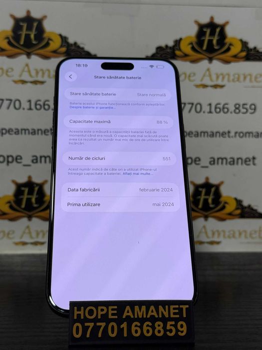 Hope Amanet P10/iPHONE 15 PRO MAX 256 GB BT 88%