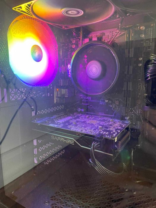 Setup Gaming COMPLET – Ryzen 5 + RX 570 + Monitor Curbat + Periferice