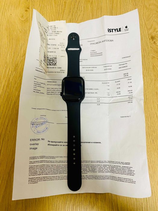 НОВ !!! Apple Watch Series 11, 46mm GPS, Space Grey, SB M/L, 100% BH, ГАРАНЦИЯ