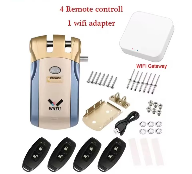 Inchidere ușa smart telefon WiFi tuya app +4 telecomande