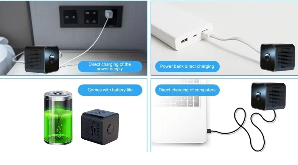 Мини  WiFi Камера за наблюдение, Full HD 1080P, нощно виждане