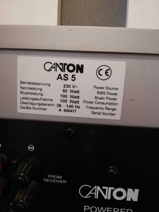 CANTON model AS5 - Sistem Home Theater (5 Boxe + Subwoofer) - Germany