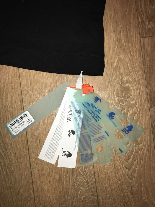 OFF-WHITE PAINT SCRIPT skate тениска, размер: S