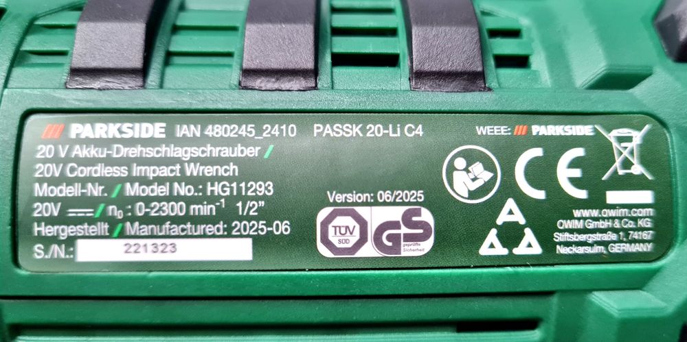 Парксайд Гайковерт 400Nm,  Ъглов гайковерт 110 лв