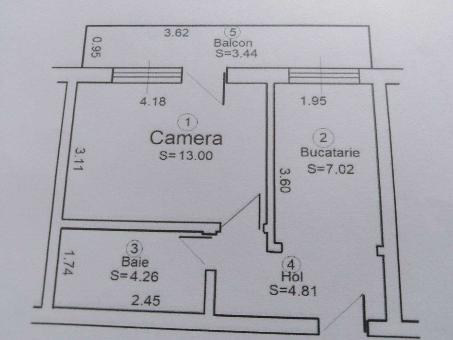 proprietar închiriez garsoniera Turnișor 31mp, parcare, balcon,et2/3