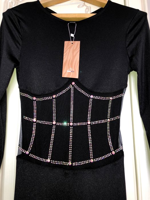 Платье с корсетом из страз