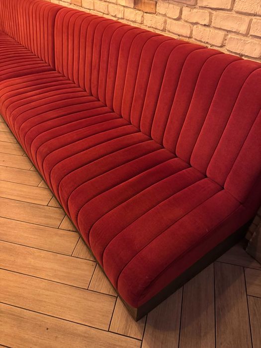 Canapele Restaurant, Horeca Premium, Velvet Roșu – 2 m