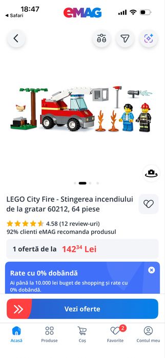 2 seturi lego city- incendiu
