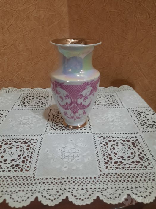 Винтажная миниатюрная фарфоровая вазочка. Коростеньский ФЗ. Золочение,