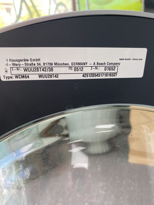 Пералня Bosch Serie 6 WUU28T42 9 кг.