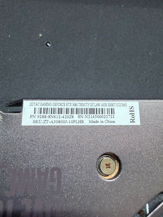 Видеокарта Zotac 3080 RTX Trinity