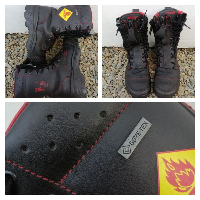 ELTEN ghete intervenție POMPIERI bocanci piele GORETEX cizme bombeu metalic TOP | mărimea 41 | transport GRATUIT‼️FAN Courier