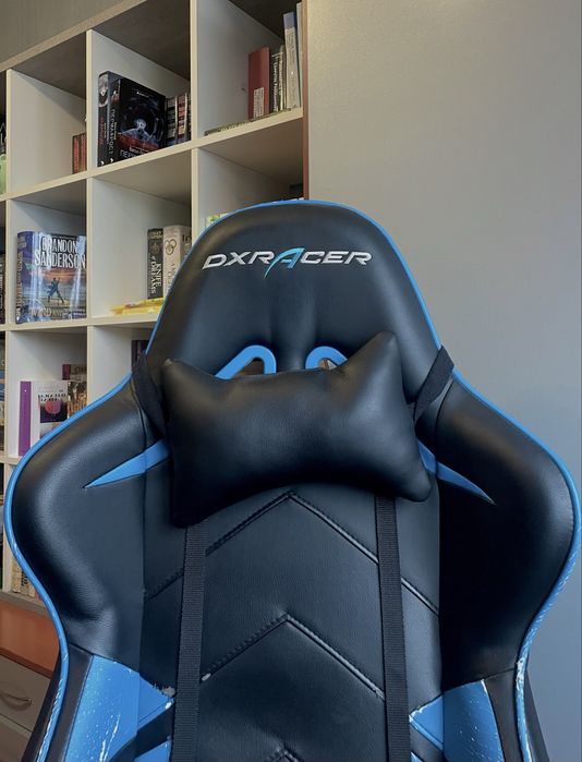 Гейминг стол DXRacer - Racing V2 OH/RV131/NB, черен/син