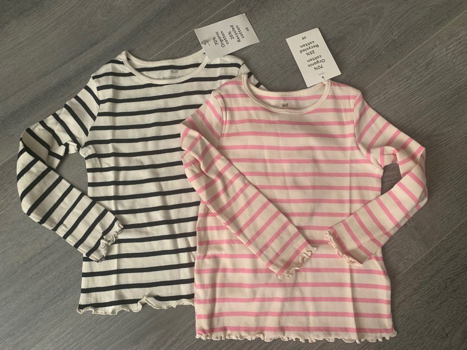 НОВИ блузки H&M 98/104 + подарък още една (общо 10 лв)