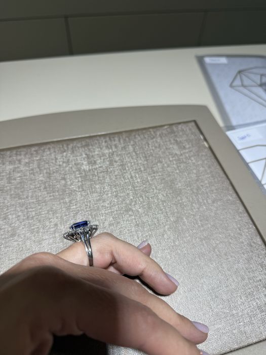 Inel diamante si tanzanit